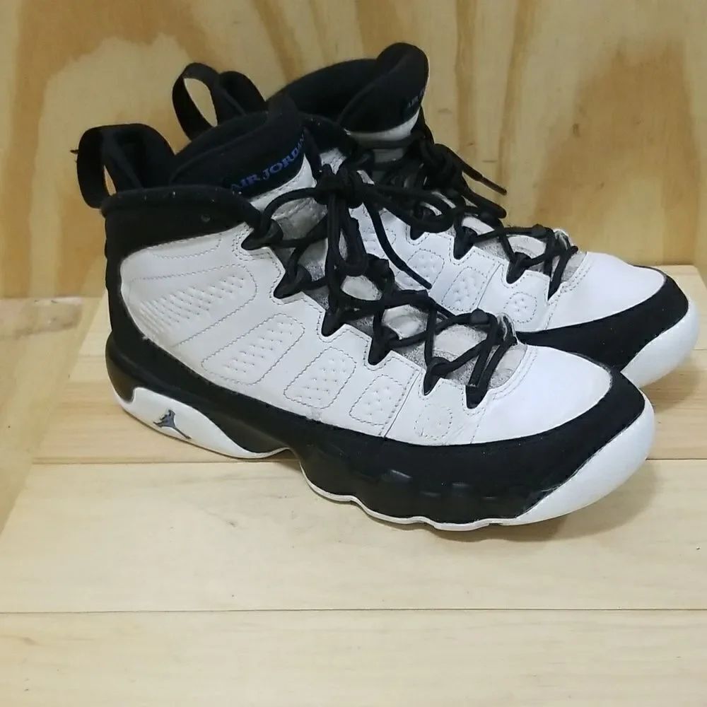 Nike Air Jordan retro 9 White black University Blue 2020 sz 61/2 CT8019-140